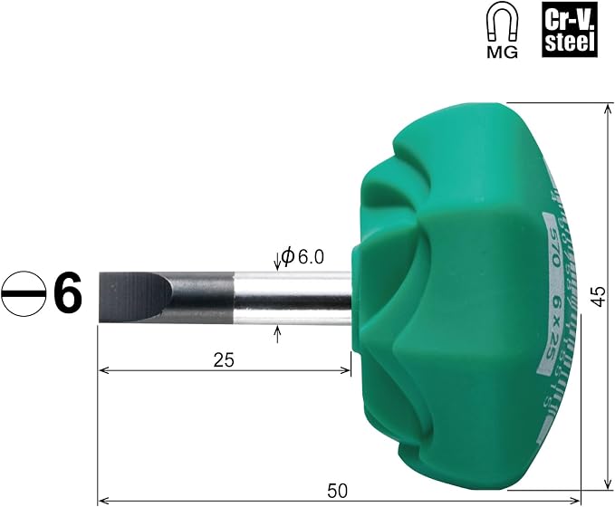 Vessel Sepadra Eco Driver Stubby Type -6 x 25 570