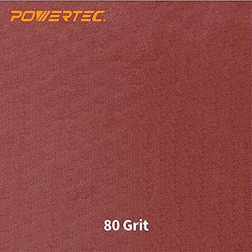POWERTEC 11204 4.5" Sanding Sleeves for Spindle Sander | 80 Grit | Aluminum Oxide Sandpaper Sanding Sleeves 4-1/2” Long in 6 Diameters 1/2”, 3/4”, 1”, 1-1/2”, 2” and 3” – 6 Pk