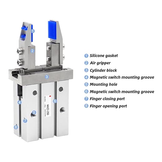 1pcs MHZ2 Finger Cylinder Parallel clamp Claw Fixture MHZ2-16D MHZ2-20D Bracket Extended Internal Support Bracket(MHZL2-20D RK20)