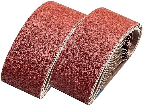 Taokyid 3 Inch x 24 Inch Sanding Belts, 8 Each of 40 60 80 Grit, 24 Pcs