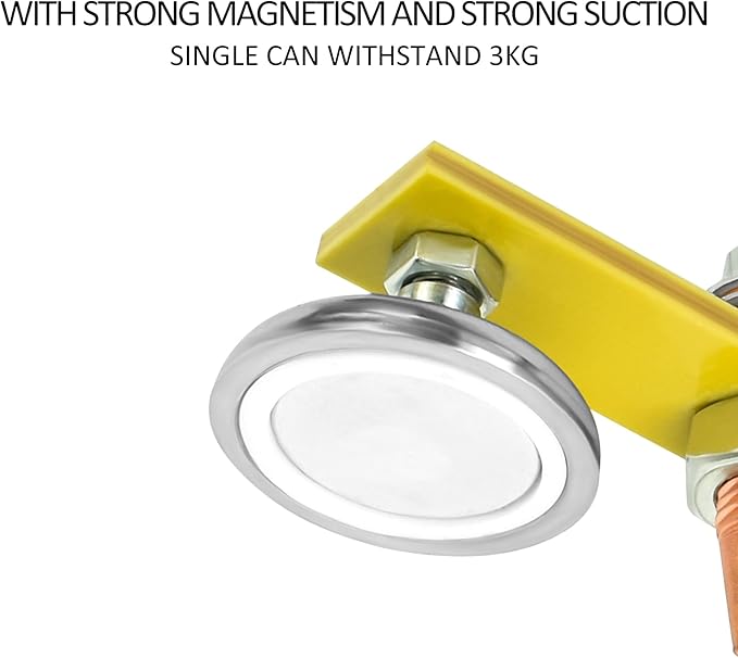 BAYTORY Upgrade Magnetic Welding Support Ground Clamp Tools, Welding Magnet Head Strong Magnetism Large Suction, Copper Tail Welding Accessories Stability Clamps