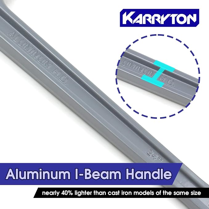 24 Inch Aluminum Pipe Wrench, 4"/100mm Adjustable Cr-Mo Jaw Opening Heavy Duty Straight Handle Plumbing Wrenches, Perfect Plumbers Tool Exceed GGG Standard
