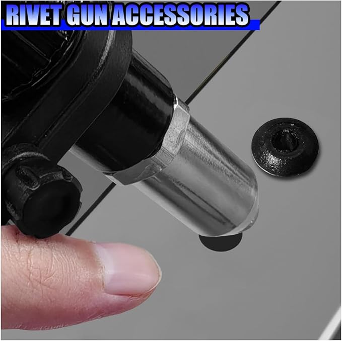 Pop Rivet Gun Adapter Kit, Rivet Drill Tool with 2.4mm/3.2mm/4.0mm/4.8mm Rivets Heads, Cordless Electric Power Drill Adaptor Attachment (1SET)