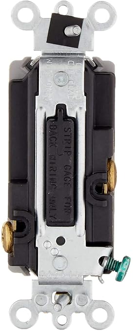 Leviton 20 Amp, 120/277 Volt Decora Plus Rocker Single-Pole AC Quiet Switch, 5621-2GY, Gray