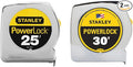 Stanley 33-42530 25ft. and 30ft. Powerlock Tape Measure Combo Pack, Chrome