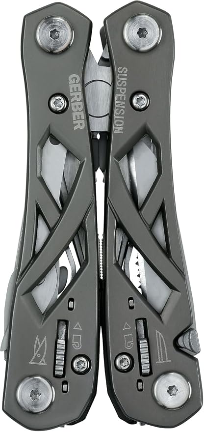 Gerber Suspension NXT 15-in-1 EDC Multitool, Pliers w/ Pocket Knife, Grey