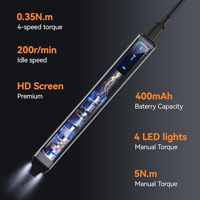 UF-TOOLS Mini Electric Screwdriver, 83 in 1 Cordless Rechargeable Small Power Screwdriver Set with 72 Bits, Led Light and Magnetic Mat, Professional Repair Tool for Phone Glasses Watch Camera Laptop