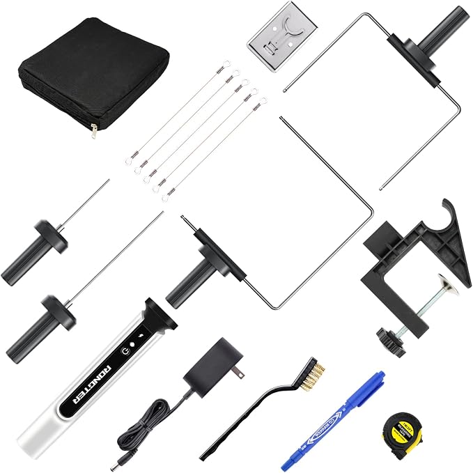 4 in 1 Hot Wire Electric Foam Cutter kit, Styrofoam Cutting Tool 15W/ 6V, Heated Foam Carving Knife Kit. (Bagged White)