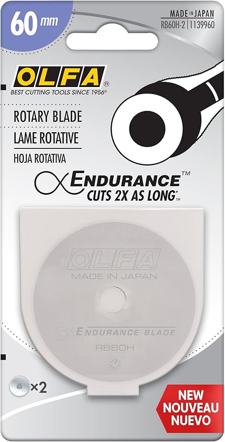 Olfa Endurance Rotary Replacement Blade 60mm 2pk