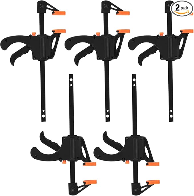 6 Inch Bar Clamps for Woodworking, 2 Pcs Trigger Quick Grip, Mini Clamps for Wood Gluing