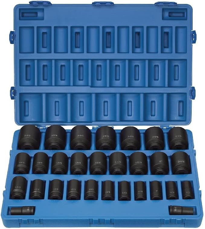Grey Pneumatic (8029D) 3/4" Drive 29-Piece Deep Fractional Master Socket Set