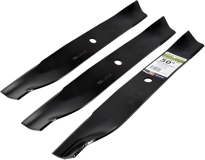 Maxpower 561381B 3 High Lift Blade Set for 50'' Cut Toro Time Cutter Z Mowers Replaces OEM no. 110-6837-03, 112-9759-03, & 115-5059-03
