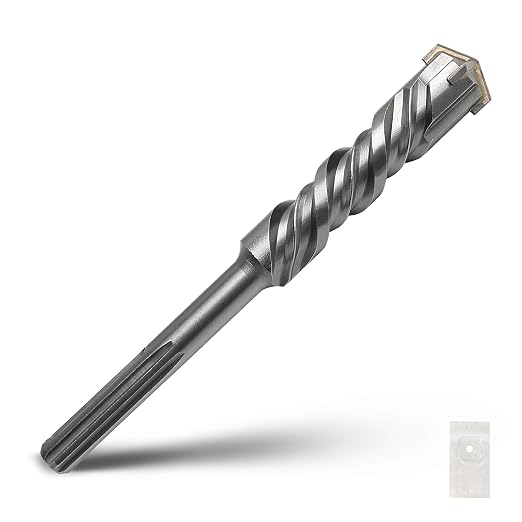 1-3/8 x 10 inch SDS Max Rotary Hammer Drill Bit, 35x260mm Carbide Tip Masonry Drill Bit,Concrete Drill Bit for Masonry, Brick, Stone, Concrete (Length :260mm / 10 inch, 35mm (1-3/8 in) Diameter)