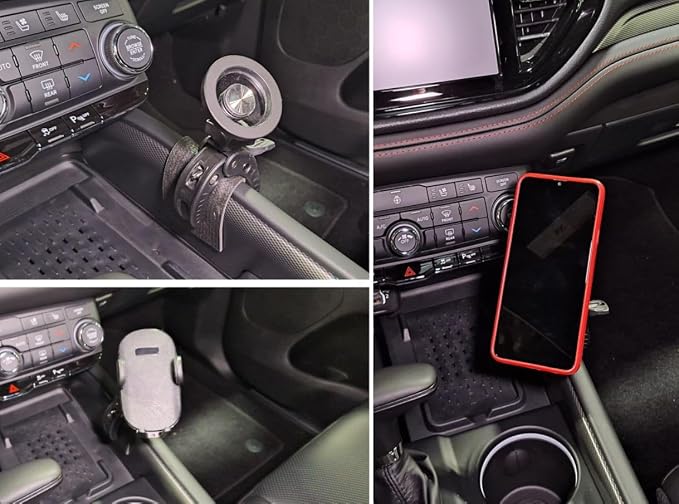Phone Mount for Dodge Durango 2021-2025 | Dashboard Phone Holder Clamps onto The Center Console (15W Wireless Mag Safe)