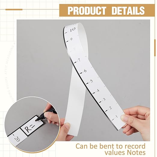 Attic Measuring Rulers (Case of 400), 20 Inch, Card Stock, Attic Insulation R-value Ruler for Insulators Ceiling Insulation