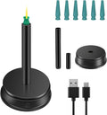 Rechargeable LED Scleral & RGP Contact Lens Inserter Kit – Hands-Free Lighted Stand with 2 Interchangeable Tubes & 6 Vented Scleral Sticks, USB Charging, BPA-Free Lens Application Tool