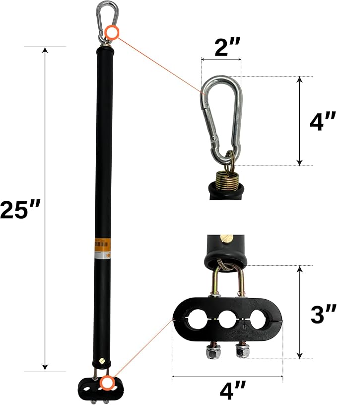 Torque 2 PCS 25" Single Tender Spring Kit for 3-in-1 ABS Air Line Hose