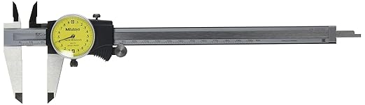 Mitutoyo 505-731 Dial Caliper, 0-6 in Range, 0.001 in Graduation, Stainless Steel Caliper with Easy-Read Dial for Precision Measurement and Inspection | Stainless Steel