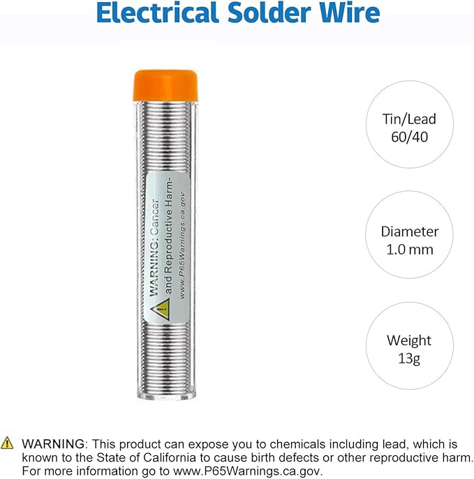 LDK Soldering Iron Kit Electronics, [Upgraded] Full Set 60W 110V Adjustable Temperature Welding Tool, Soldering Pen with 5pcs Different Tips, Stand, Tweezers, Sponge, Flux Pen, Solder Wire