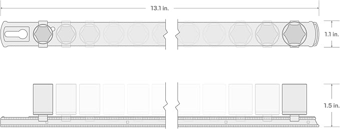 TEKTON 1/4 Inch Drive 6-Point Socket Set, 14-Piece | SHD90111 | (4 - 15 mm), Shallow, Socket Rail