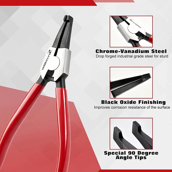 SPEEDWOX 11 Inches Lock Ring Pliers Special Angle Tip Circlip Pliers