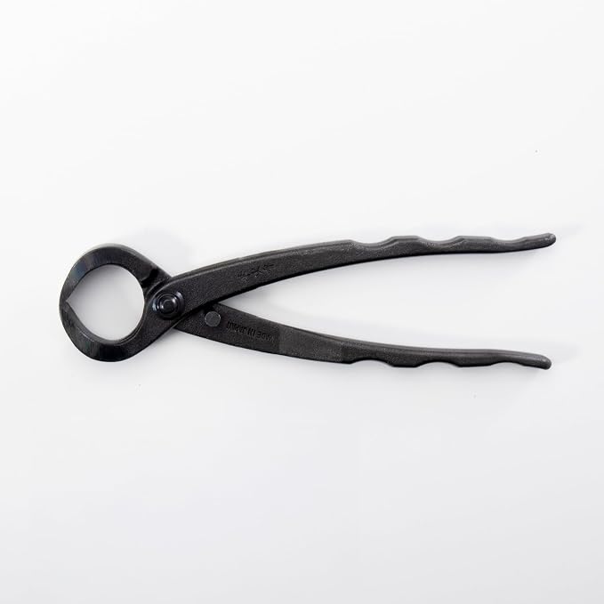 Wazakura Hand Forged Bonsai Root Cutter MADE IN JAPAN 6.7 inch (170 mm), Black Carbon Steel Bonsai Tree Cutter for Branch and Roots, Multipurpose Japanese Gardening Tools (Wave-Grip)