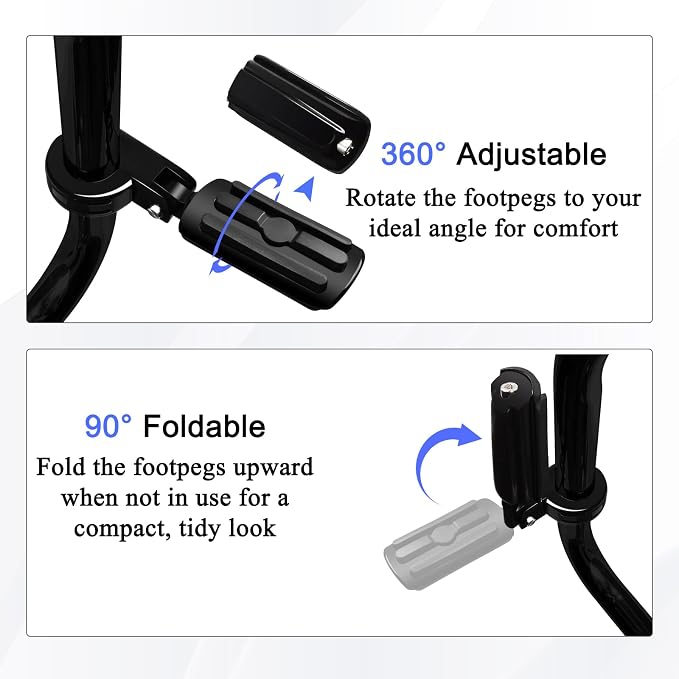 Adjustable Highway Footrests for Harley Touring 1.25" （32mm）engine guards
