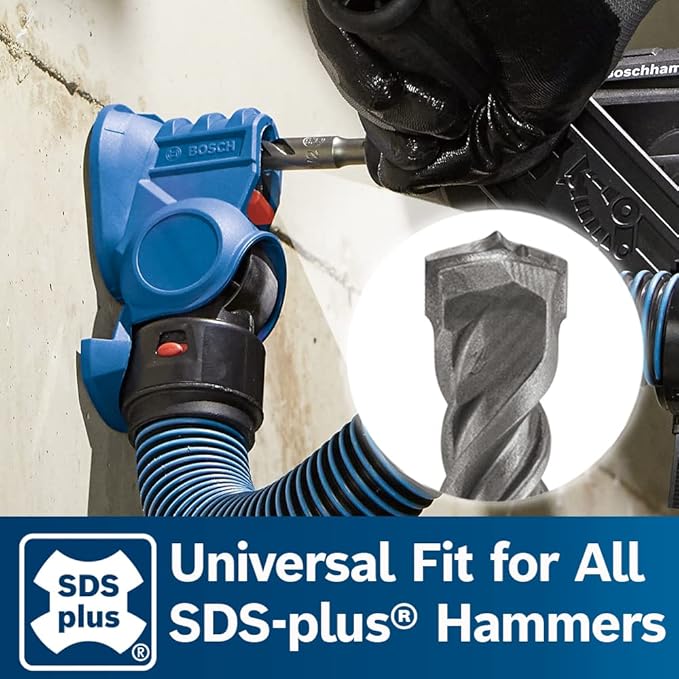 BOSCH HCK005 5-Piece Assorted Set SDS-Plus Bulldog Rotary Hammer Bits Ideal for Applications in Masonry, Brick, Block, Concrete