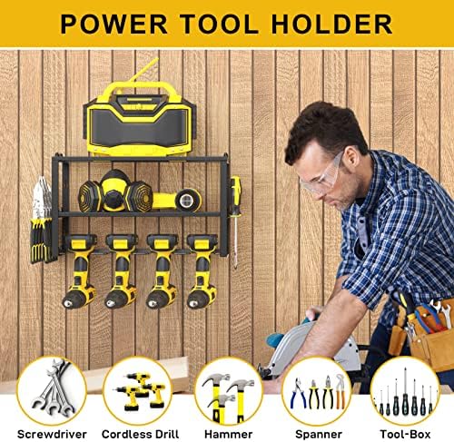 SPACECARE Power Tool Organizer- 1 Pack 3 Layers Rack for 4 Drill Holders