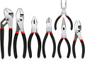 7-Piece Utility Pliers Set,Slip Joint,Long Nose,Diagonal,Groove,Linesman | Drop-Forged Heat-Treated Steel; Non-Slip Ergonomic Dipped Handle; Rust-Resistant Protective Finish