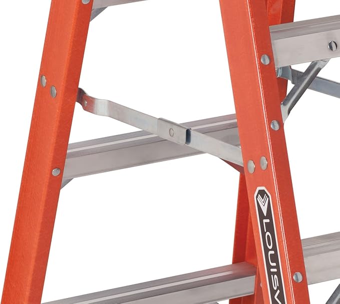Louisville Ladder 8-Feet Fiberglass Twin Front Ladder, 375-Pound Duty Rating, FM1408HD