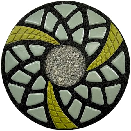 10.5" Phenolic Polishing Pads for Walkbehind Grinders, Fits 11", 100 Grit