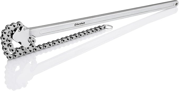 DURATECH 24-Inch Adjustable Chain Wrench, Oil Filter & Pipe Wrench | Fits up to 6-Inch Diameter, for Automotive & Plumbing Repair