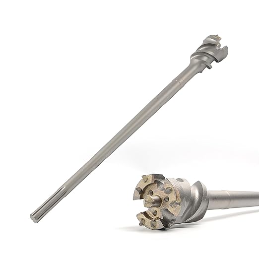 2-1/3 in. Break Through Drill Bit, 2-1/3 in. x 21-2/3 in. Carbide Tipped Hole Saw Bit with Storage Tube, SDS MAX Shank, Tools for Concrete Brick Stone and Other Masonry Construction Material