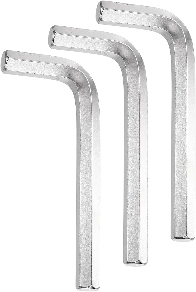 HARFINGTON 3pcs Hex Key Wrench 14mm Cr-V Steel L-Shape Hexagon Metric Wrenches Repairing Tool for Home DIY Bike Motorcycle Repair, Silver