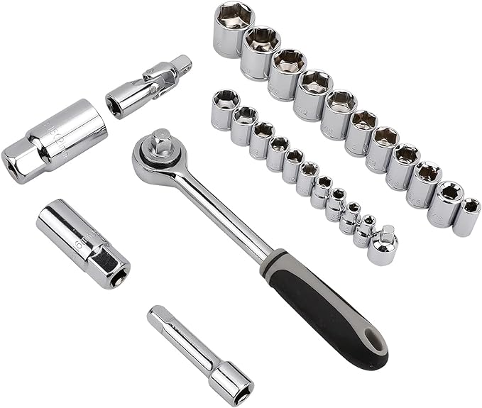 Amazon Basics 131-Piece General Household Hand Tool Set with Storage Case for Home Repair, Portable