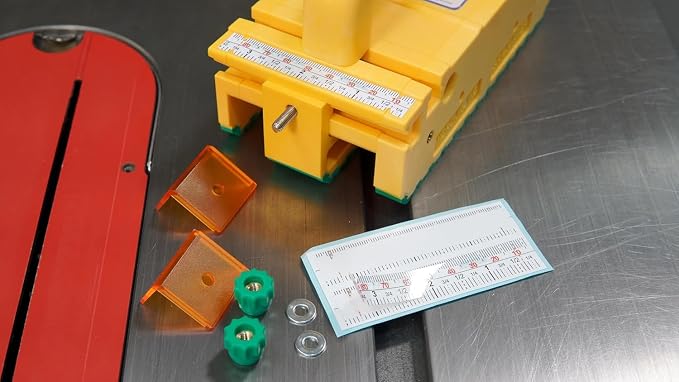 GRR-RIPPER+ Plus by Microjig. Includes SafeRip Kit. Fully Adjustable 3D Push Block for Table Saws, Router Tables, Band Saws, and Jointers, Yellow/Green, 2 Pack
