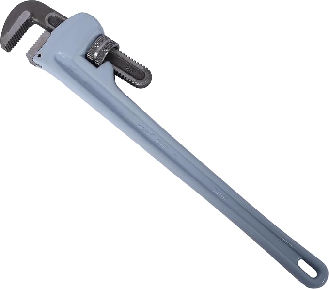 Pipe Wrench 24 Inch, Rigid Pipe Wrench Sets Aluminum Adjustable | Professional Heavy Duty Hangable Design for Plumbing, Home, Vehicle Repair (24'' Pipe Wrench)