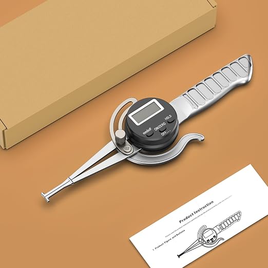 HDLNKAK Digital Inside Caliper Gage, Favor 0.5"-7” Metric/Fractional/Decimal Readings, Alloy Jaws, Digital Circular Caliper with Hold Function for Woodworking.