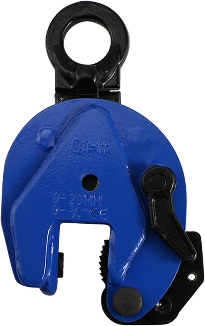 Vertical Plate Clamp, 2200lbs/1T Plate Lifting Clamp Jaw Opening up to 0.8 inch, for Lifting and Transporting