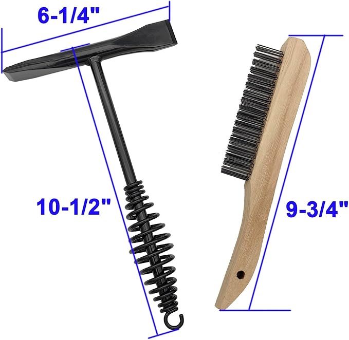 VASTOOLS Welding Chipping Hammer with Coil Spring Handle,10.5",Cross Chisel and Vertical Chisel