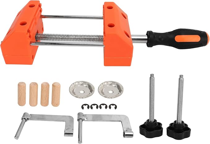 FTVOGUE Home Vise ABS and Stainless Steel Universal Bench Clamp Small Table Workbench Vise for Woodworking 3 in 1 Clamping Support with Wood Pins for Home DIY Users
