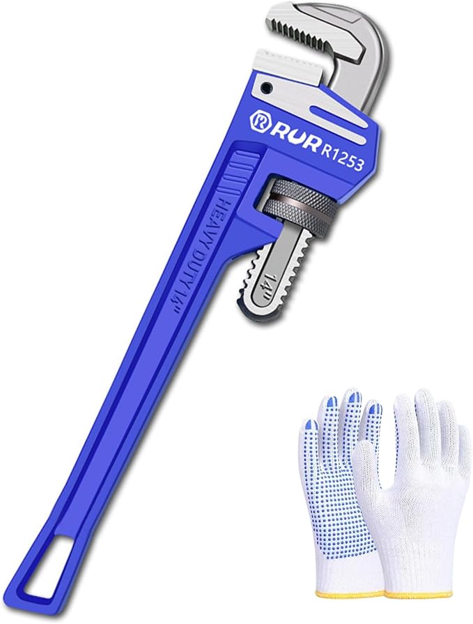 14 Inch Pipe Wrench | Plumbers Wrench, Heavy Duty Plumbing Tools | Forged from High Carbon Steel | Suitable for Water Pipes, Plumbing, Fire Protection Pipe Tools