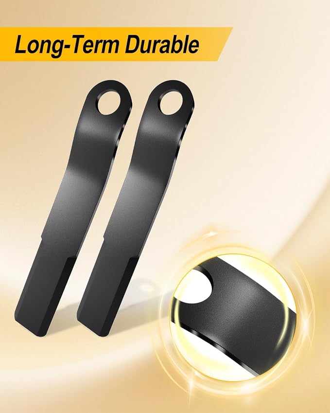 PWSLKO 2PCS 8MM Brush Cutter Blades Compatible with AGT-RC72 EXRC54, Fit for Most Skid Steer Brush Cutters with 30MM Center Hole, Heavy Duty Spring Steel Rotary Mower Blades