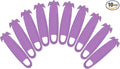 T TOVIA Safety Box Cutter Knife of Recessed Concealed Stainless Steel Blade, Package Opener Plastic Cutter for Box, Carton, Shrink Wrap, Plastic Straps, 10pcs purple