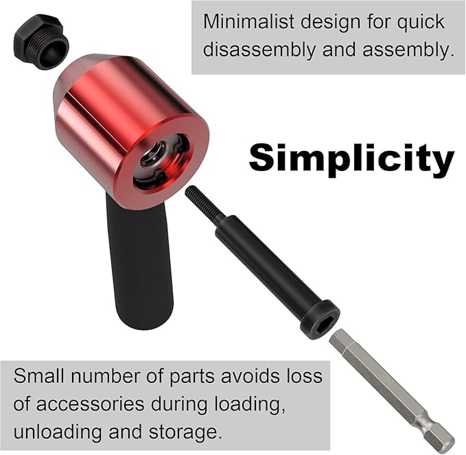 26Pcs Rivet Nut Drill Adapter M3 M4 M5 M6 M8 Metric Mandrel Rivet Nut Thread Insert Aluminum Drill Attachment Tool Set