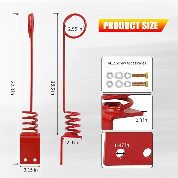 Hydraulic Hose Holder Tractor - 0.3" (8cm) Thick Plate Hydraulic Hose Saver, Bolt-On/Weld-On Hydraulic Hose Hanger Clamp, Rust-Proof | Heavy Duty for Skid Steer & Outdoor Use 1PC Red