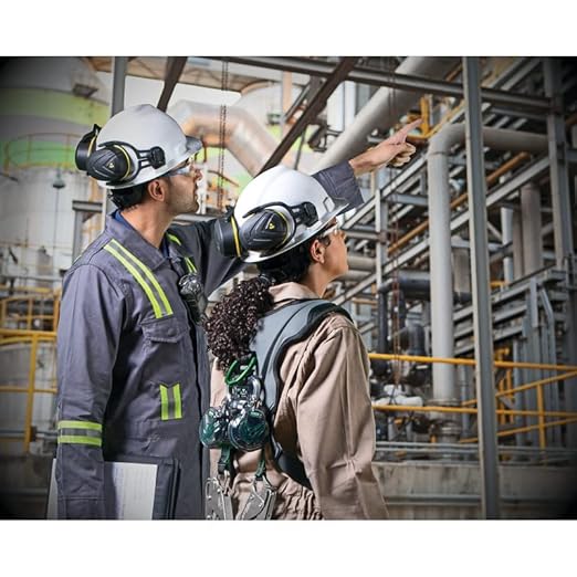 MSA 802973 V-Gard Cap Style Safety Hard Hat With Fas-Trac III Ratchet Suspension | Polyethylene Shell, Superior Impact Protection, Self Adjusting Crown Straps - Standard Size in Dark Canadian Blue