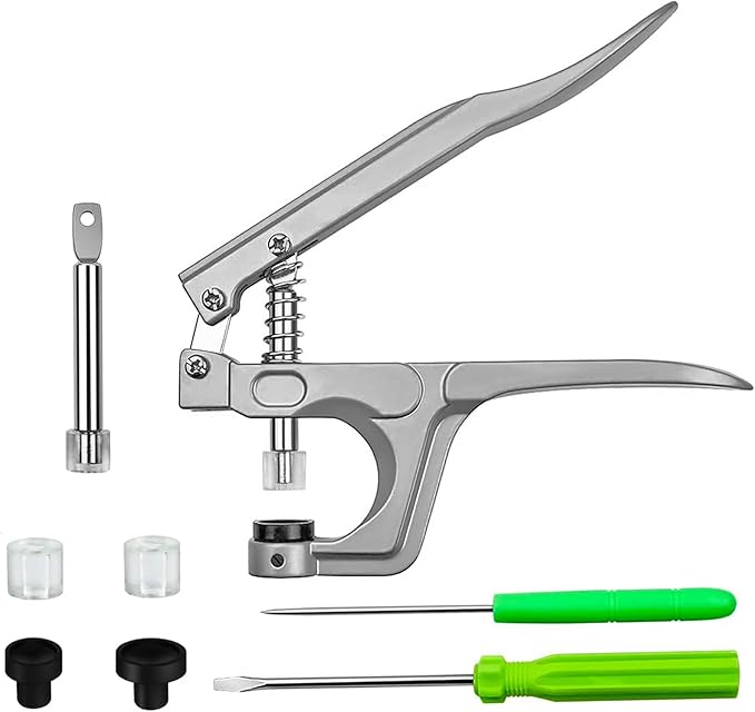 NXTOV Snap Pliers for Crafts Clothing, Hand-held Pliers Tool for KAM Plastic Buttons, Button Fastener Press Attacher Punch for T3 T5 T8 Snaps