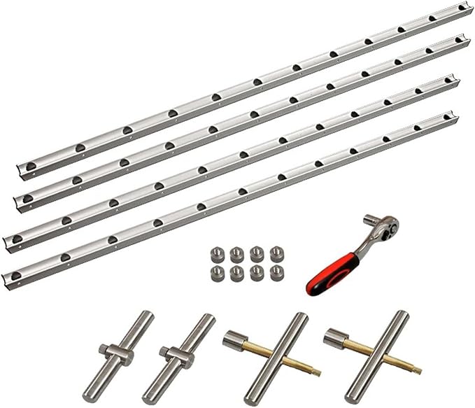 40 Inch Parallel Bar Clamp， Pressure Panel Clamps，Adjustable 4-Way Pressure aluminum alloy Clamps，for Flat Panels & Flush Joints，Aluminum tools recision Woodworking Projects
